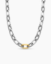 DY Madison® Chain Necklace in Sterling Silver with 18K Yellow Gold, 13.5mm